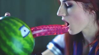 MiaRand beauty in red erotic lingerie