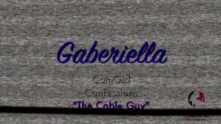 Gaberiella Lustful skin jerks off shaved cunt