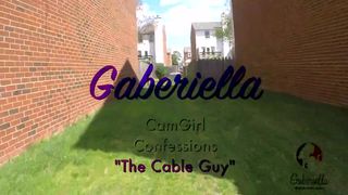 Gaberiella Lustful skin jerks off shaved cunt