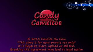 Candy Cameltoe Lustful lady fingers penetrates pussy