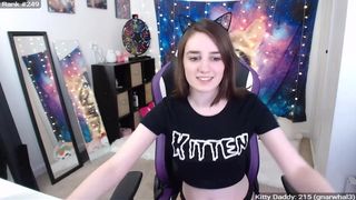 KittyNeko cute babe strips down to her panties