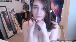 KittyNeko attractive bitch fucks sex toy