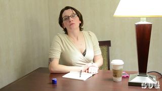 bettie bondage fucks herself in pink dildo