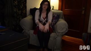 bettie bondage cute babe strips and jerks off shaved holes