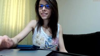 annais_ busty chick caresses shaved pussy