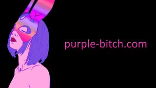 purple_bitch blonde takes off her stockings and daubs