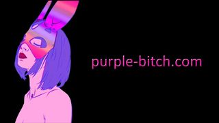 purple_bitch beauty caresses her tits and pussy