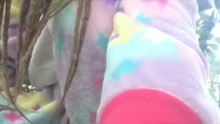 Russia2Day sexy babe hammering herself in both slits