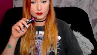 LadyKaya mature hottie caresses shaved cunt