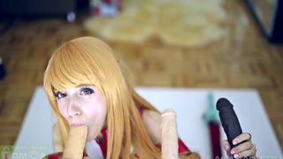 Lana Rain adult woman arranging a portion of petting