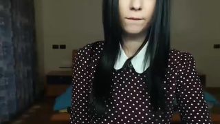 Jayleekryss cute babe in stockings massages vagina with hand