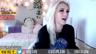 lexi_luv busty young lady caresses shaved cunt