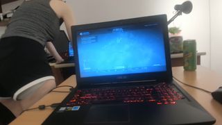 ENMARCHENOIRE red-haired slut strips and pussy pulls