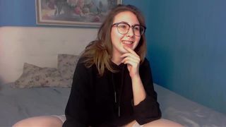 Amalia Sky busty courage rides a dildo