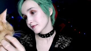 ephemeralflower beauty in stockings fucks with phallus