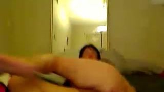 hiclasshoodrat707 busty skin fucks pussy dildo