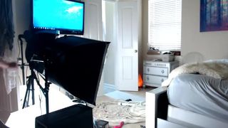 amber_fun sexy chick masturbates shaved pussy