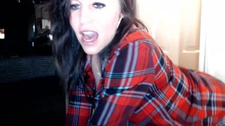 alannarack cute lady caresses shaved cunt