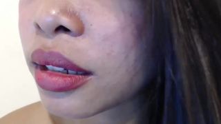 little_asian_slut attractive rides on a dildo