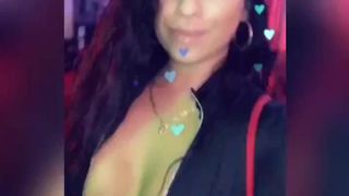 Sandra Latina sexy brown hair caresses shaved holes