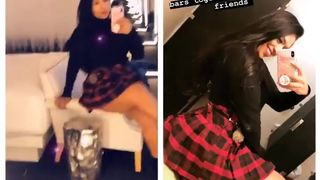 Sandra Latina mysterious goddess gently caresses her ass with her fingers