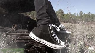 Catjira gently pushes the toy in her pussy