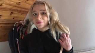 Devils Kos pretty woman with perfect figure shows her skills on a pole