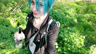 Actress aka  Forest Whore  beautiful lady pulls pussy