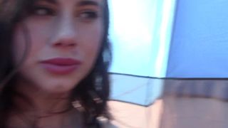 Chloe Lamb delightful girl caresses big boobs