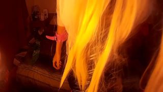 annabelle bestia busty young lady caresses shaved cunt