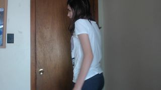 annabelle bestia in stockings teased pussy lying on her back