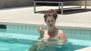 Amanda Cerny harsh woman caresses her breasts