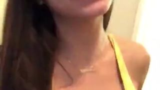 Mia Khalifa gorgeous blonde gently masturbates cunt