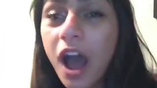 Mia Khalifa minx in hat caresses clit