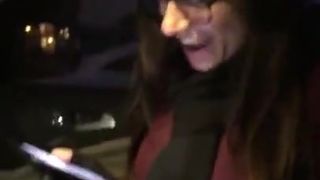 Mia Khalifa cute bitch fucks pussy with phallus