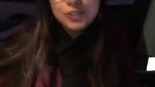 Mia Khalifa cute bitch fucks pussy with phallus