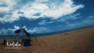 Leolulu dark haired babe masturbates pussy with vibrator