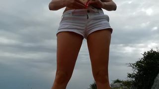 Nemi BangsDesire flawless babe happily kneads huge tits