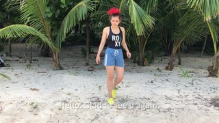 lolly_lips dancing near the christmas tree