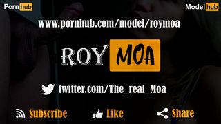 RoyMoa big tit babe in stockings jerks off her cunt