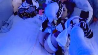 kati3kat erotic slut was long-awake, and finally decided to jerk off her shaved pussy