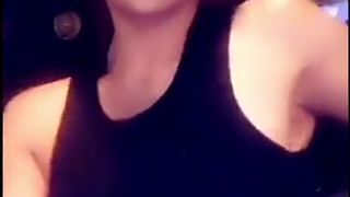 Jessy Dubai  elegant blonde dabbles with dildo