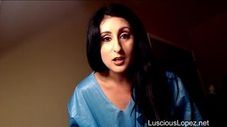 Luscious Lopez  dark haired bitch gently pulls pussy