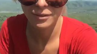 Aubrey Kate onlyfans  naughty lady fingering pussy in nature