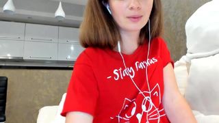 carrolyna naughty doll fucks herself with a phallus