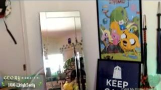 ashe maree busty babe caresses nipples