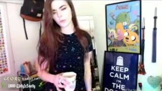 ashe maree busty girl caresses nipples