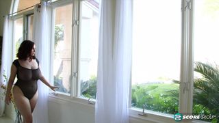 Milly Marks  curious prostitute sucking rubber dick