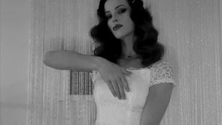 Carrie Emberlyn  busty slut caresses shaved pussy