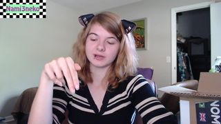 nami3neko with a toy